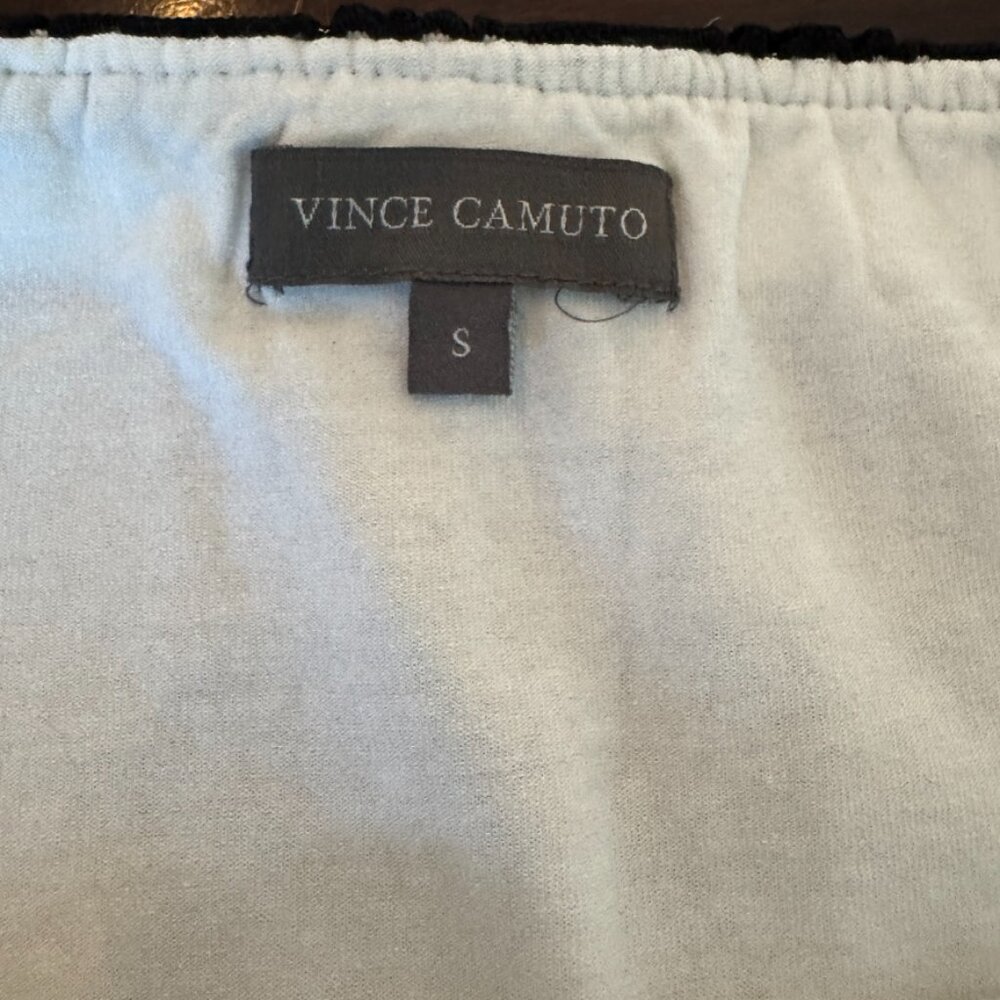 Vince Camuto Black & Cream Textured Knit Pencil Skirt | Size Small - Picture 4 of 4